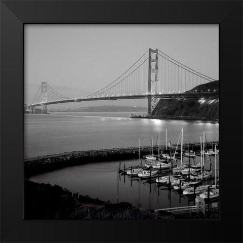 Golden Gate Bridge - 31 Black Modern Wood Framed Art Print by Blaustein, Alan