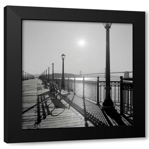 Broadway Pier - 20 Black Modern Wood Framed Art Print by Blaustein, Alan