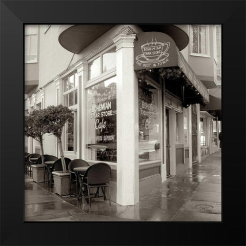 MarioÃ¢â‚¬â„¢s Cigar Store - 2 Black Modern Wood Framed Art Print by Blaustein, Alan