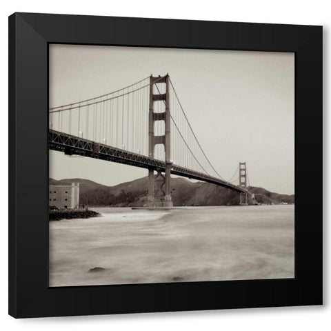 Golden Gate Bridge - 34 Black Modern Wood Framed Art Print by Blaustein, Alan