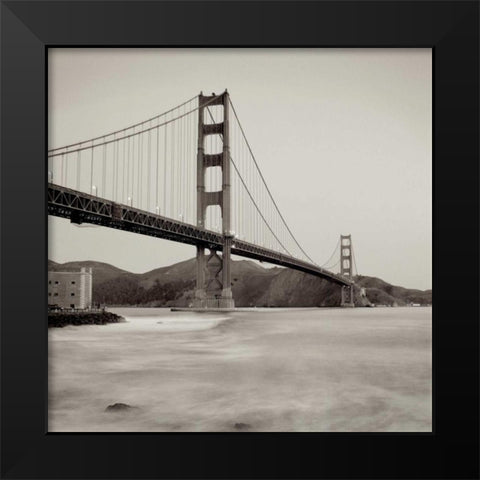 Golden Gate Bridge - 34 Black Modern Wood Framed Art Print by Blaustein, Alan