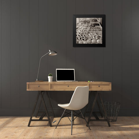 MaraÃ¢â‚¬â„¢s Caffe - 3 Black Modern Wood Framed Art Print by Blaustein, Alan