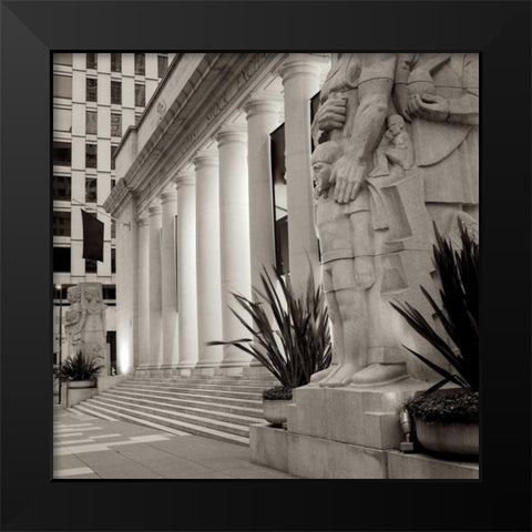 Stock Exchange - 3 Black Modern Wood Framed Art Print by Blaustein, Alan