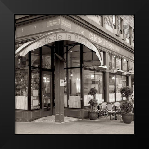 Cafe de La Presse - 2 Black Modern Wood Framed Art Print by Blaustein, Alan