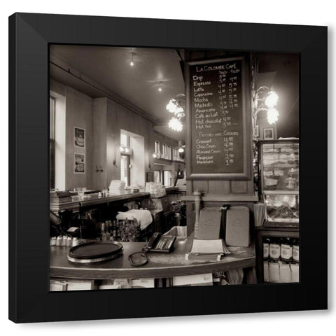 La Colombre Cafe - 1 Black Modern Wood Framed Art Print by Blaustein, Alan