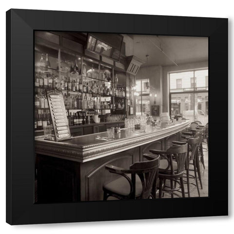 La Colombre Cafe - 3 Black Modern Wood Framed Art Print by Blaustein, Alan