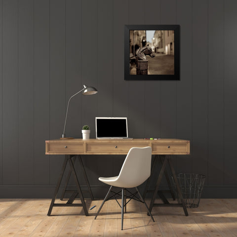 Hitching Post - 4 Black Modern Wood Framed Art Print by Blaustein, Alan