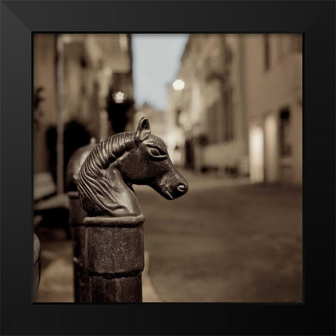 Hitching Post - 4 Black Modern Wood Framed Art Print by Blaustein, Alan