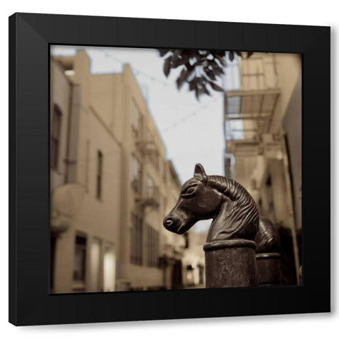 Hitching Post - 3 Black Modern Wood Framed Art Print by Blaustein, Alan