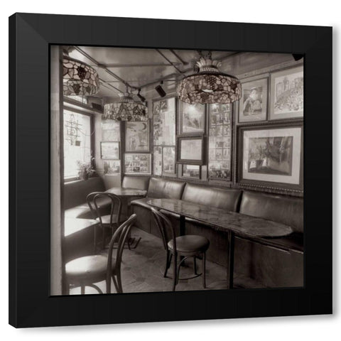 VesuvioÃ¢â‚¬â„¢s Caffe - 1 Black Modern Wood Framed Art Print by Blaustein, Alan