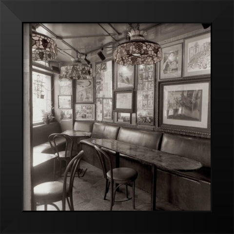 VesuvioÃ¢â‚¬â„¢s Caffe - 1 Black Modern Wood Framed Art Print by Blaustein, Alan