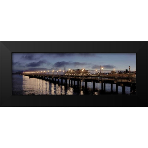 Broadway Pier Pano - 118 Black Modern Wood Framed Art Print by Blaustein, Alan