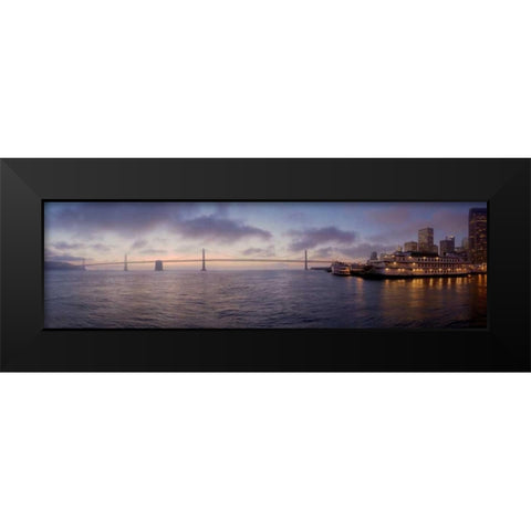 Bay Pano - 119 Black Modern Wood Framed Art Print by Blaustein, Alan