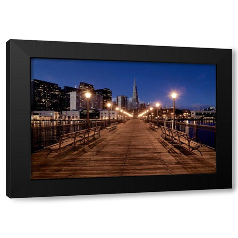 Broadway Pier - 21 Black Modern Wood Framed Art Print by Blaustein, Alan