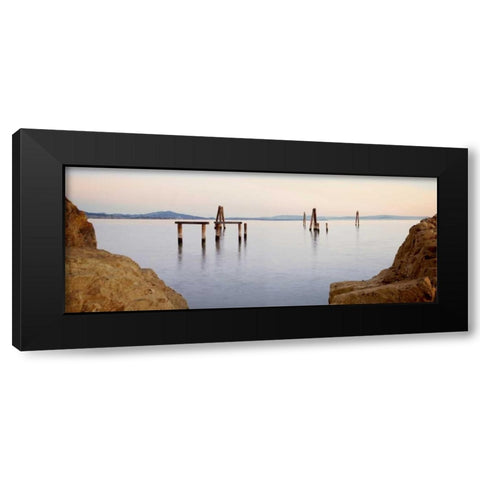 Bay Pano - 121 Black Modern Wood Framed Art Print by Blaustein, Alan