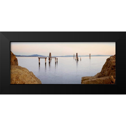 Bay Pano - 121 Black Modern Wood Framed Art Print by Blaustein, Alan