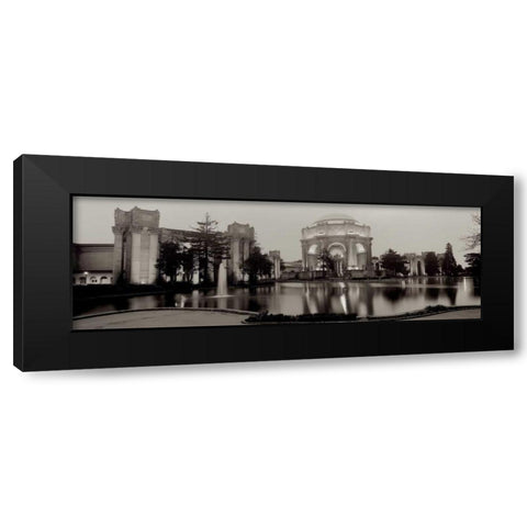 Palace Of Fine Arts Pano - 4 Black Modern Wood Framed Art Print with Double Matting by Blaustein, Alan