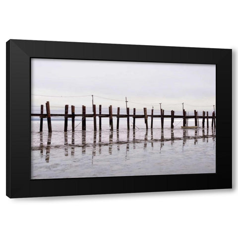 Antique Pier - 78 Black Modern Wood Framed Art Print with Double Matting by Blaustein, Alan
