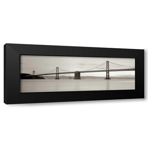 Bay Bridge Pano - 1 Black Modern Wood Framed Art Print by Blaustein, Alan