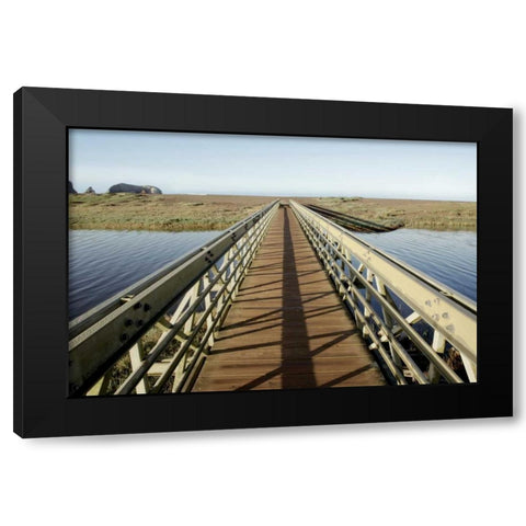 Lagoon Bridge - 2 Black Modern Wood Framed Art Print by Blaustein, Alan