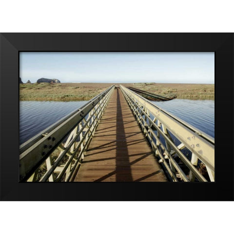 Lagoon Bridge - 2 Black Modern Wood Framed Art Print by Blaustein, Alan