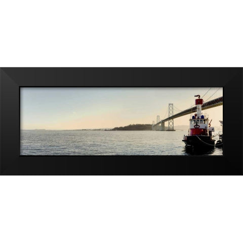 Bay Bridge Pano - 105 Black Modern Wood Framed Art Print by Blaustein, Alan