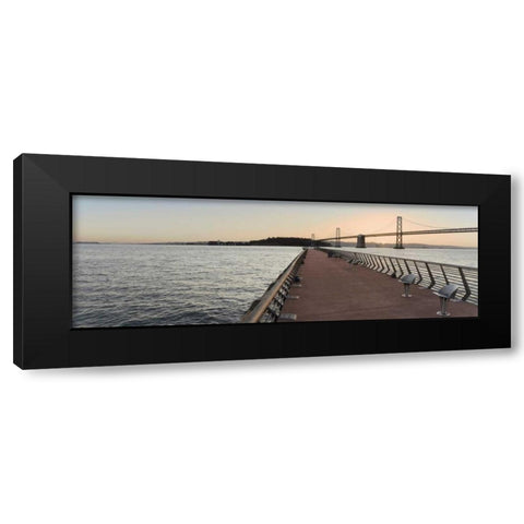 Bay Bridge Pano - 106 Black Modern Wood Framed Art Print with Double Matting by Blaustein, Alan