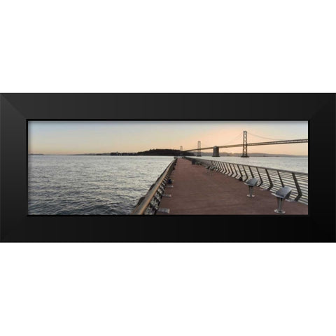 Bay Bridge Pano - 106 Black Modern Wood Framed Art Print by Blaustein, Alan