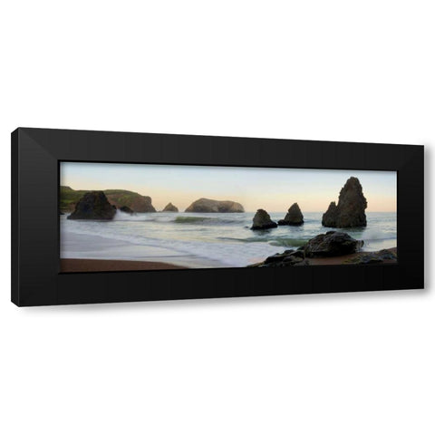 Rodeo Beach pano - 1 Black Modern Wood Framed Art Print by Blaustein, Alan