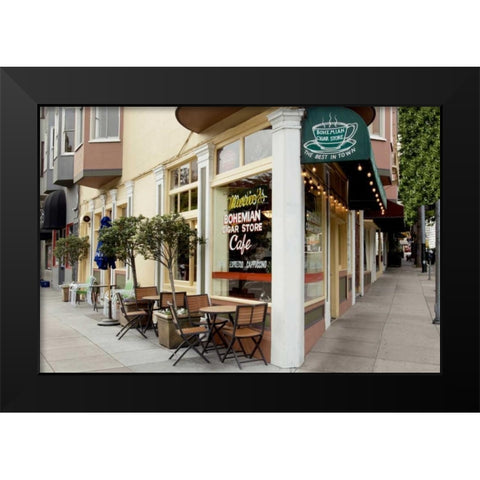 MarioÃ¢â‚¬â„¢s Cigar Store - 136 Black Modern Wood Framed Art Print by Blaustein, Alan