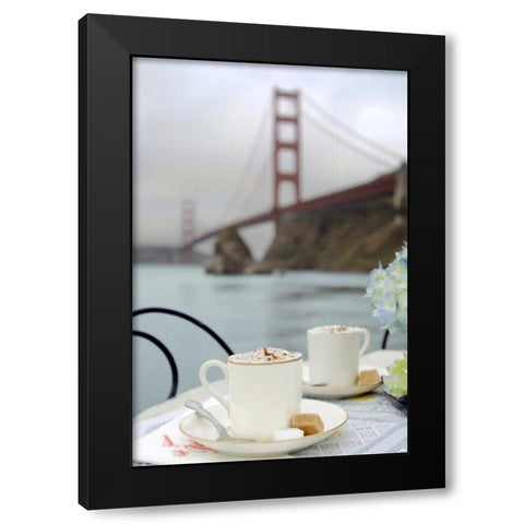 Dream Cafe Golden Gate Bridge - 6 Black Modern Wood Framed Art Print with Double Matting by Blaustein, Alan
