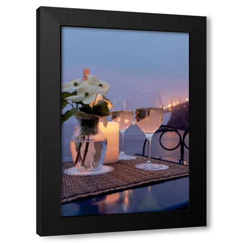 Dream Cafe Golden Gate Bridge - 8 Black Modern Wood Framed Art Print with Double Matting by Blaustein, Alan