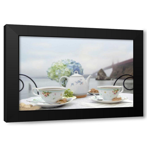 Dream Cafe Golden Gate Bridge - 11 Black Modern Wood Framed Art Print with Double Matting by Blaustein, Alan