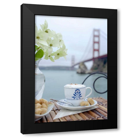 Dream Cafe Golden Gate Bridge - 17 Black Modern Wood Framed Art Print with Double Matting by Blaustein, Alan