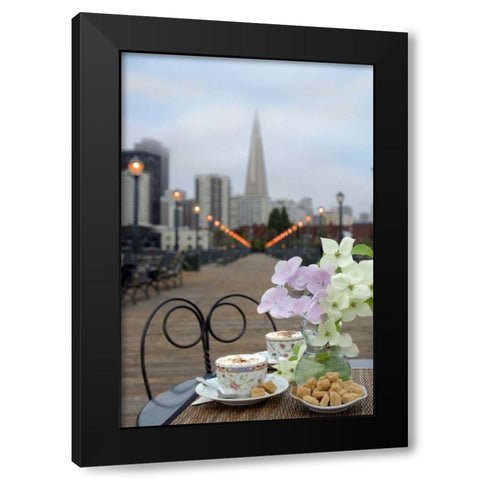 Dream Cafe Broadway Pier - 22 Black Modern Wood Framed Art Print by Blaustein, Alan
