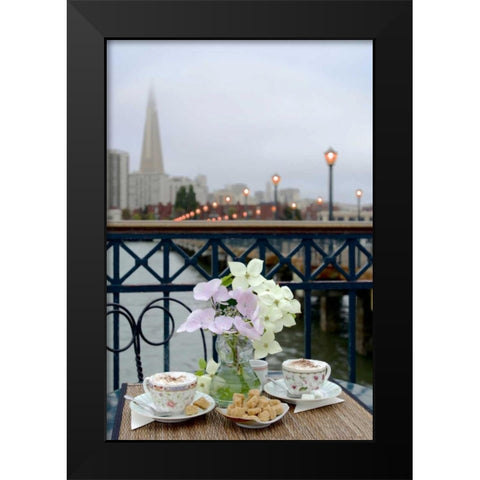 Dream Cafe Broadway Pier - 21 Black Modern Wood Framed Art Print by Blaustein, Alan