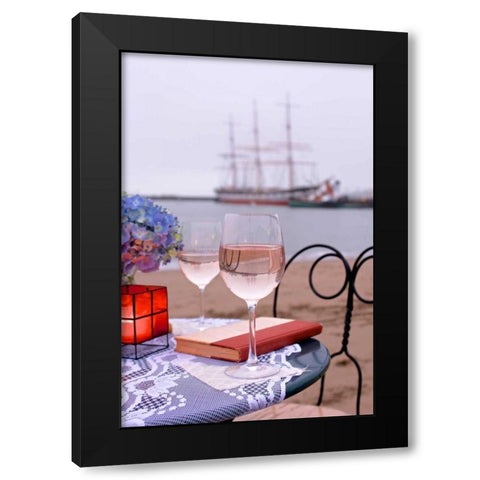 Dream Cafe Hyde St Pier - 31 Black Modern Wood Framed Art Print by Blaustein, Alan