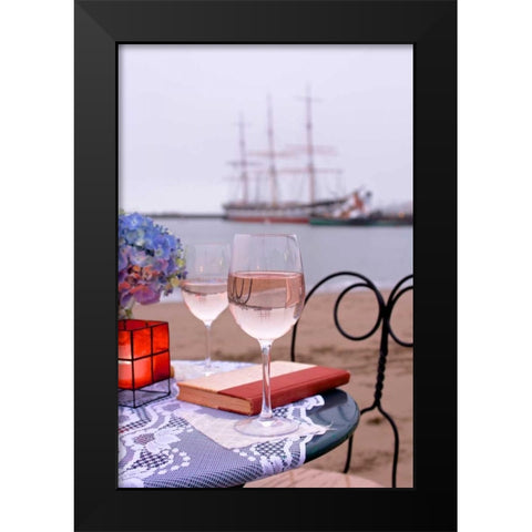 Dream Cafe Hyde St Pier - 31 Black Modern Wood Framed Art Print by Blaustein, Alan