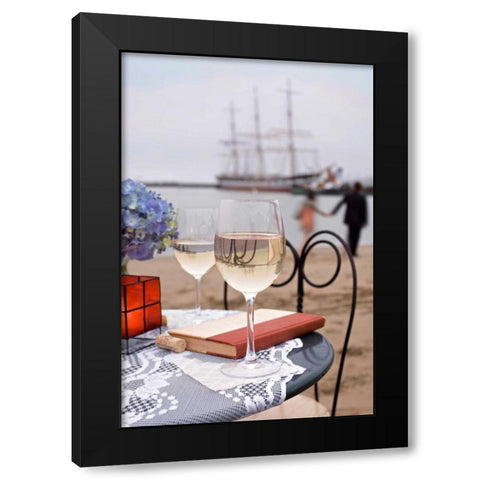 Dream Cafe Hyde St Pier - 29 Black Modern Wood Framed Art Print with Double Matting by Blaustein, Alan