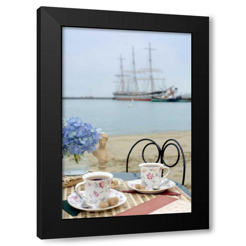 Dream Cafe Hyde St Pier - 30 Black Modern Wood Framed Art Print by Blaustein, Alan