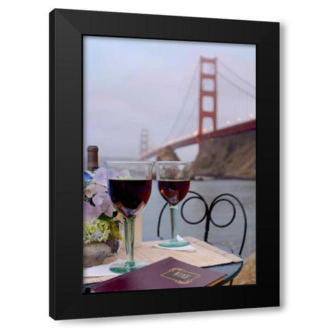 Dream Cafe Golden Gate Bridge - 39 Black Modern Wood Framed Art Print with Double Matting by Blaustein, Alan