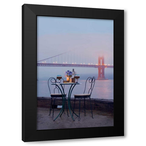 Dream Cafe Golden Gate Bridge - 52 Black Modern Wood Framed Art Print with Double Matting by Blaustein, Alan