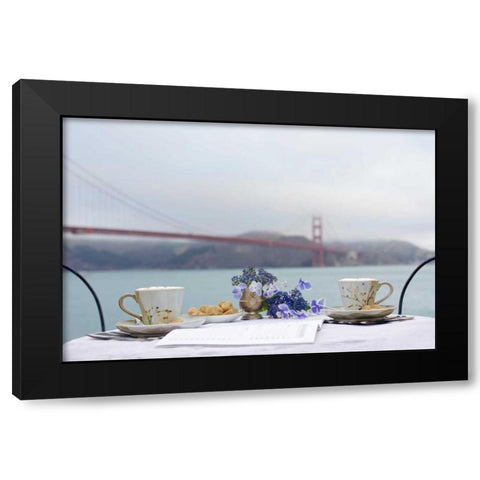 Dream Cafe Golden Gate Bridge - 54 Black Modern Wood Framed Art Print with Double Matting by Blaustein, Alan