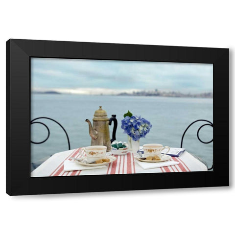 Dream Cafe Golden Gate Bridge - 67 Black Modern Wood Framed Art Print by Blaustein, Alan