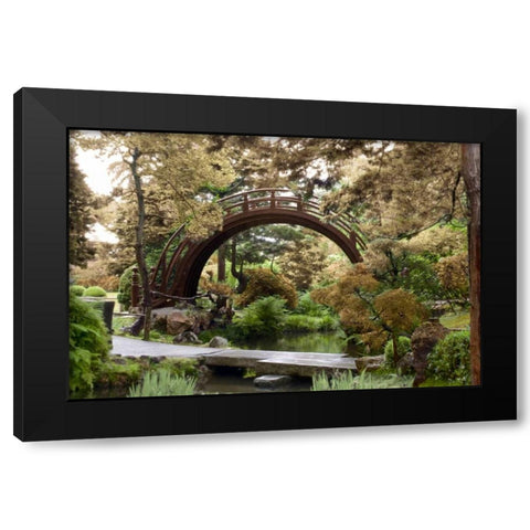 Japanese Bridge - 1 Black Modern Wood Framed Art Print by Blaustein, Alan