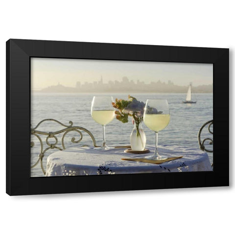 Dream Cafe Golden Gate Bridge - 75 Black Modern Wood Framed Art Print with Double Matting by Blaustein, Alan