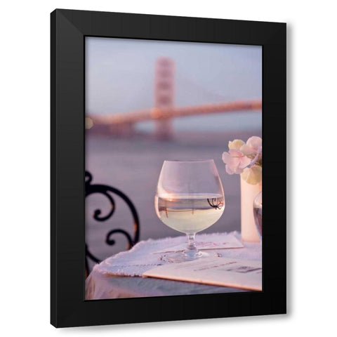 Dream Cafe Golden Gate Bridge - 80 Black Modern Wood Framed Art Print by Blaustein, Alan