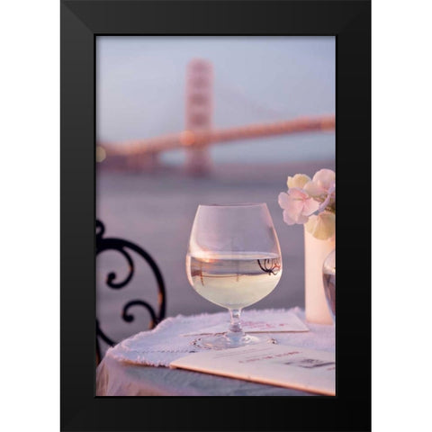 Dream Cafe Golden Gate Bridge - 80 Black Modern Wood Framed Art Print by Blaustein, Alan