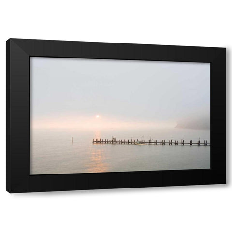 Antique Pier - 39 Black Modern Wood Framed Art Print with Double Matting by Blaustein, Alan