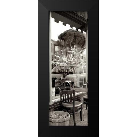 San Francisco Cafe Pano - 3 Black Modern Wood Framed Art Print by Blaustein, Alan